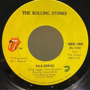 The Rolling Stones “Wild Horses” b/w “Sway” 45 RPM 7 inch single vinyl record